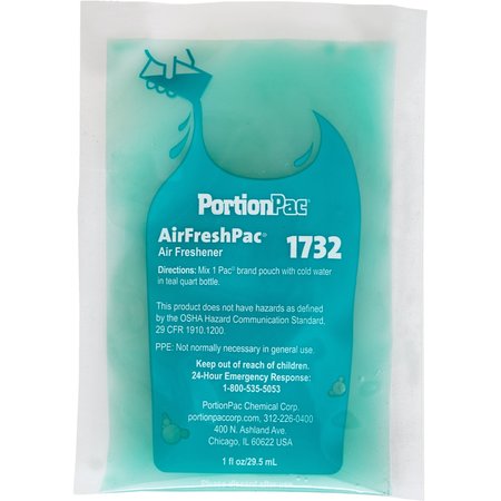 PORTIONPAC AirFreshPac Air Freshener - 120 pouches/Case - Makes 1 QT per pouch 1732-CT120